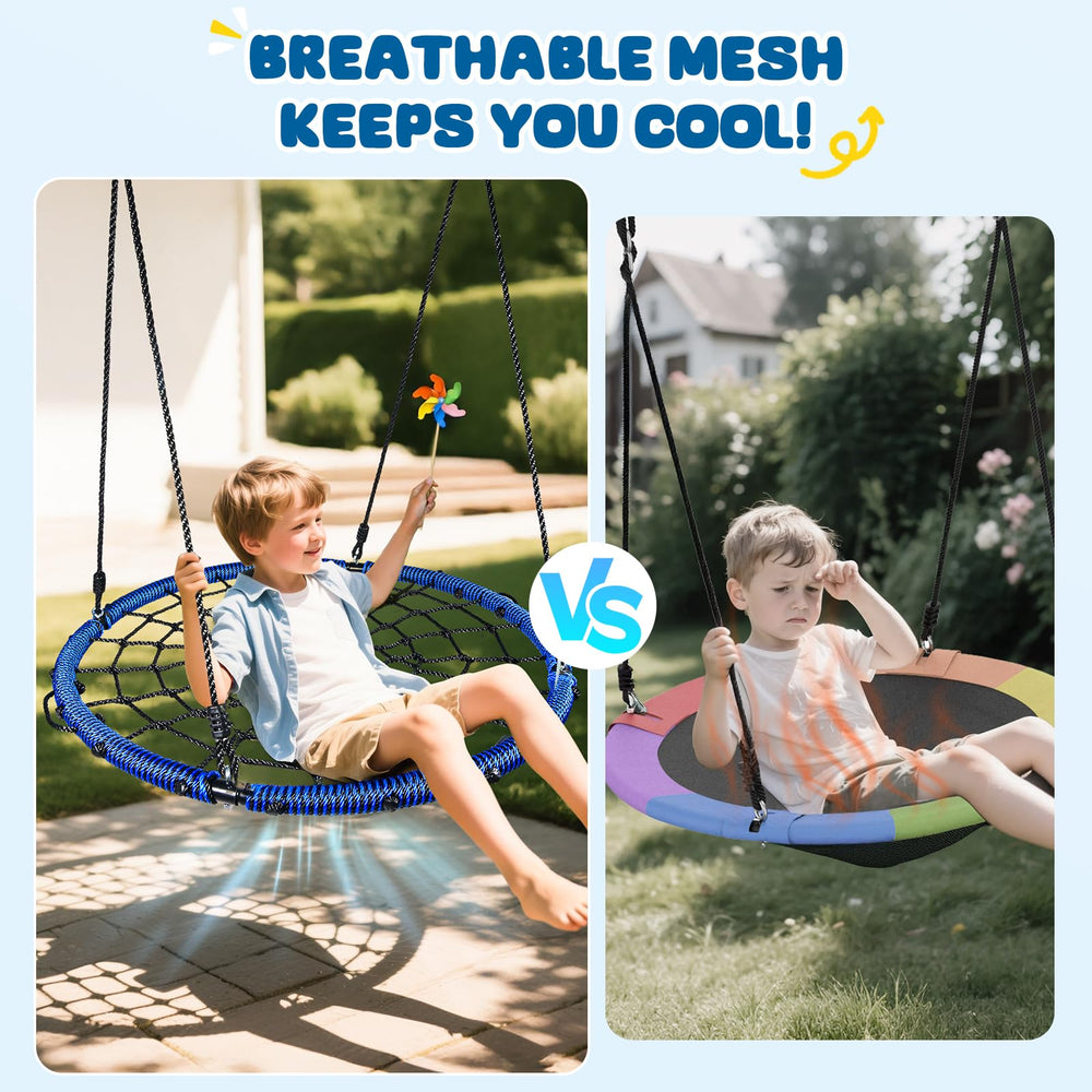 Trekassy 750lbs weight rating blue saucer, ideal for kids and adults.