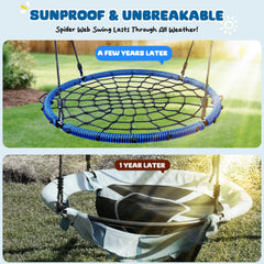Trekassy durable braided rope and metal rings ensure safe play.