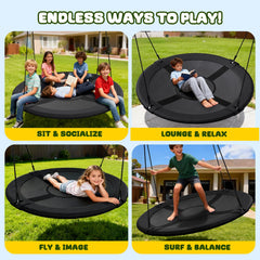 Trekassy saucer swing with extra-thick ropes for secure hanging