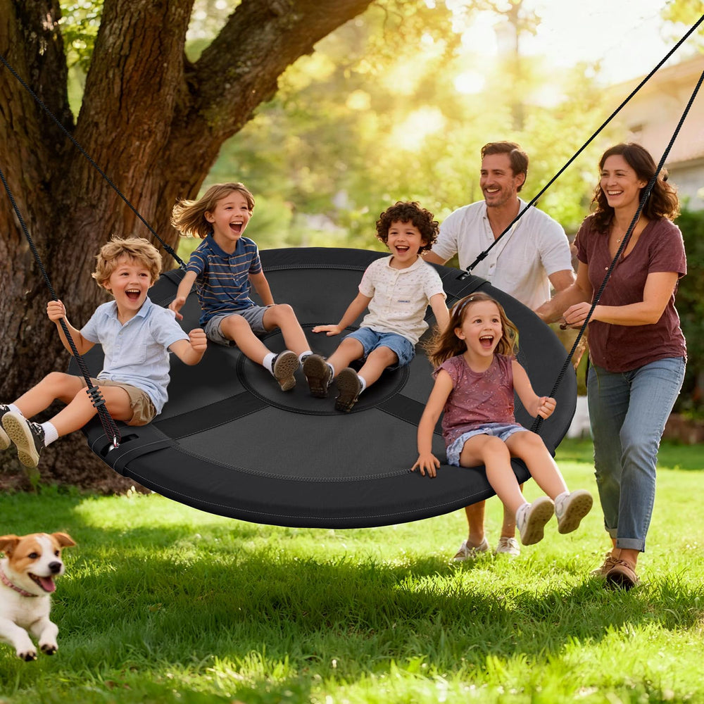 Trekassy saucer swing seat shows UV and wear resistance