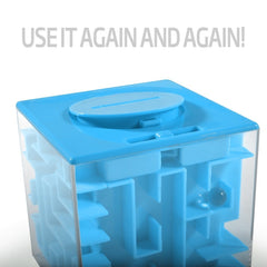 Trekbest Money Maze Box interior compartments reveal space to store coins