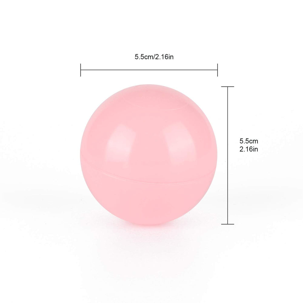 TrendBox pink and white ball pit balls in a colorful display