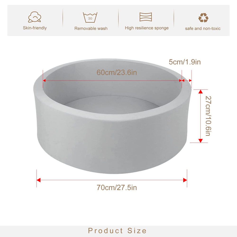 TrendBox light-gray round pit shown as a stylish room decor.
