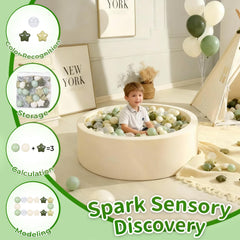 TRENDPLAY ball-pit-tent setup shows versatile decor and play space for kids.