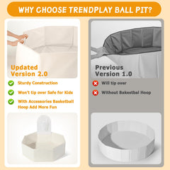 TRENDPLAY neutral beige pit blends with any room decor.
