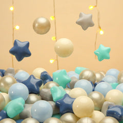 TRENDPLAY Non-toxic star balls designed for safe toddler use.