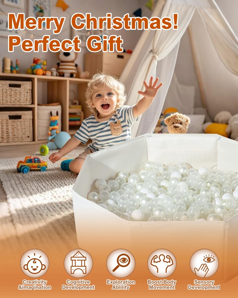 TRENDPLAY pet-friendly play cave fits small dogs and cats.
