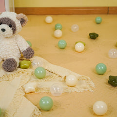 TRENDPLAY round ball pit balls green-cream mix ideal for vibrant sensory play.