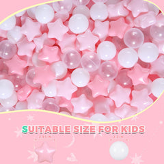 TrendPlay Star Ball Pit Balls in clear add sparkle to any play area.