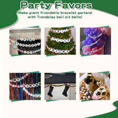 TrendPlay star ball pit balls green arranged for colorful party decoration ideas