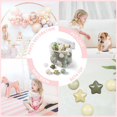 TrendPlay Star Ball Pit Balls Green are non-toxic and durable for repeated play