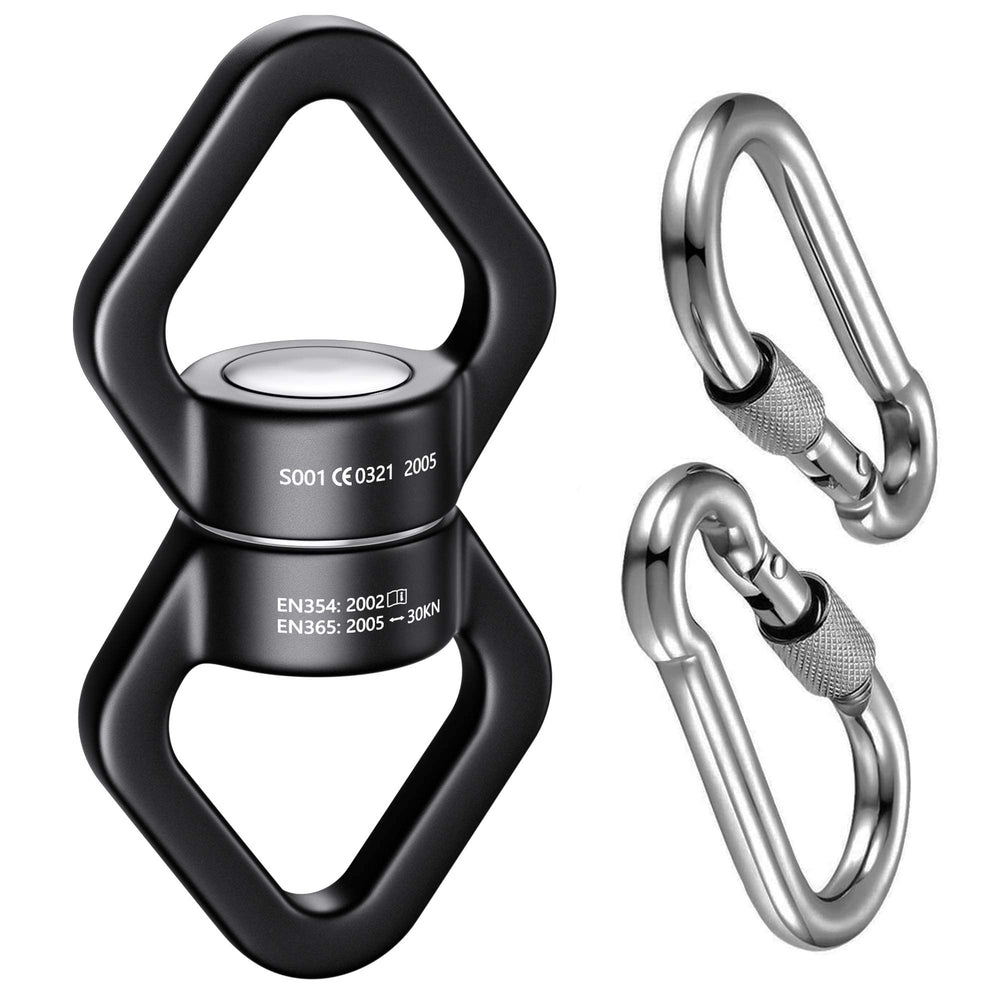 Trobing swing swivel 30kn offers smooth 360° rotation for safer, kink-free rope use.