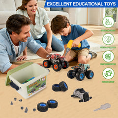 Trovogil monster trucks side view in bright colors for imaginative play.