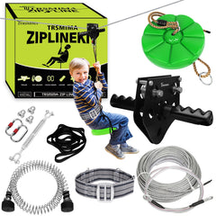 Trsmima 76ft backyard zipline setup ready for safe family fun.