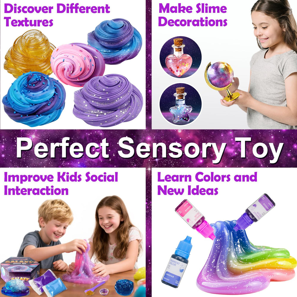 Trubic Galaxy Slime Kit crystal slime with smooth texture and easy cleanup