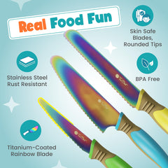 TruChef paring knife designed for small hands, safe slicing