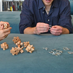 True Genius family-friendly puzzles invite shared play and challenge.