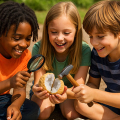 TruEnergy magnifying glass helps kids inspect crystal details up close