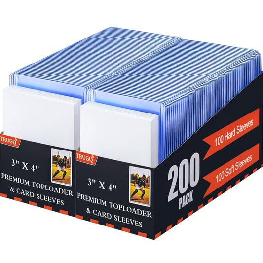 TRUGQ 400 card sleeves toploads set: complete protection for card collections on the go