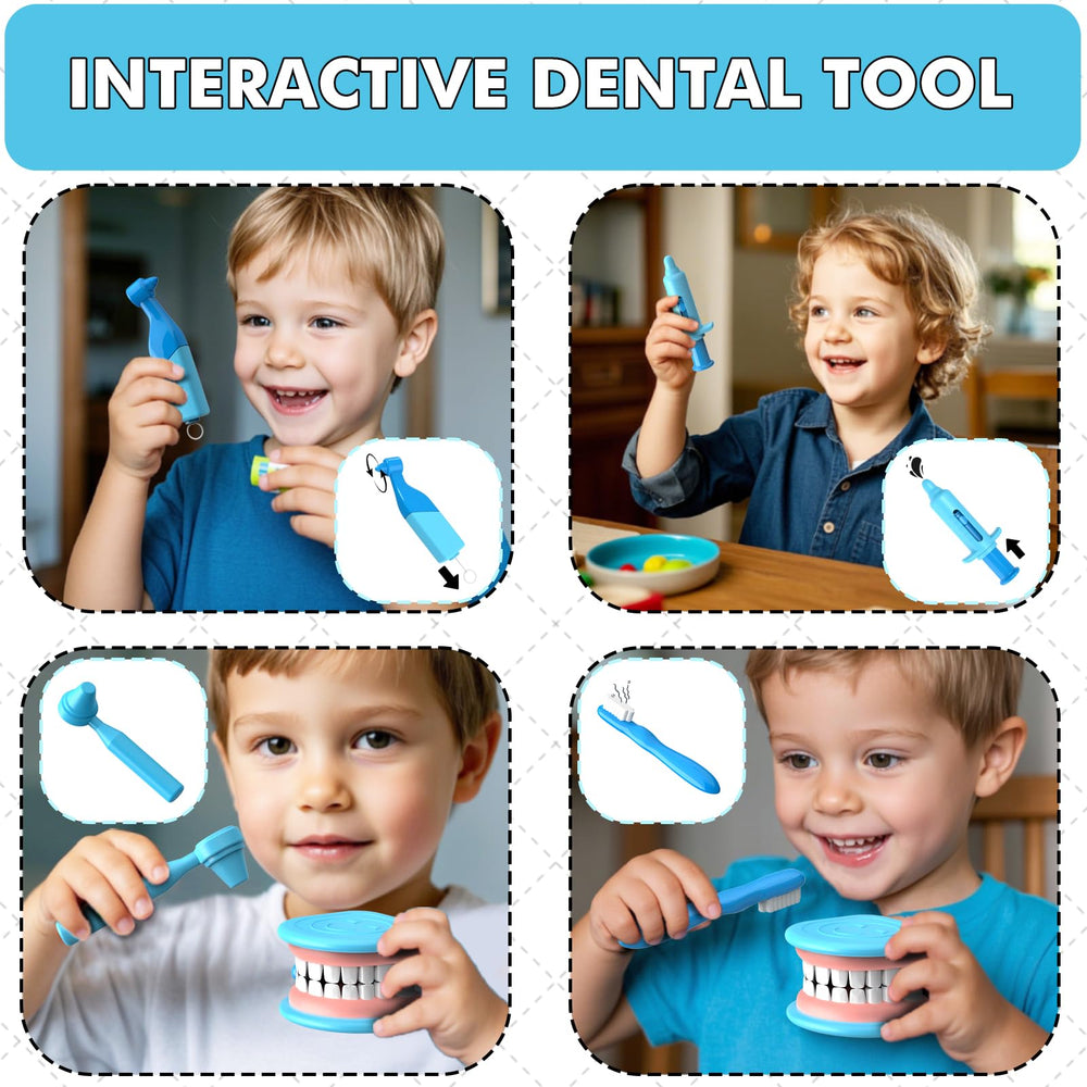 Trulloyoo Dental Retainer adds realism to pretend dental checkups.