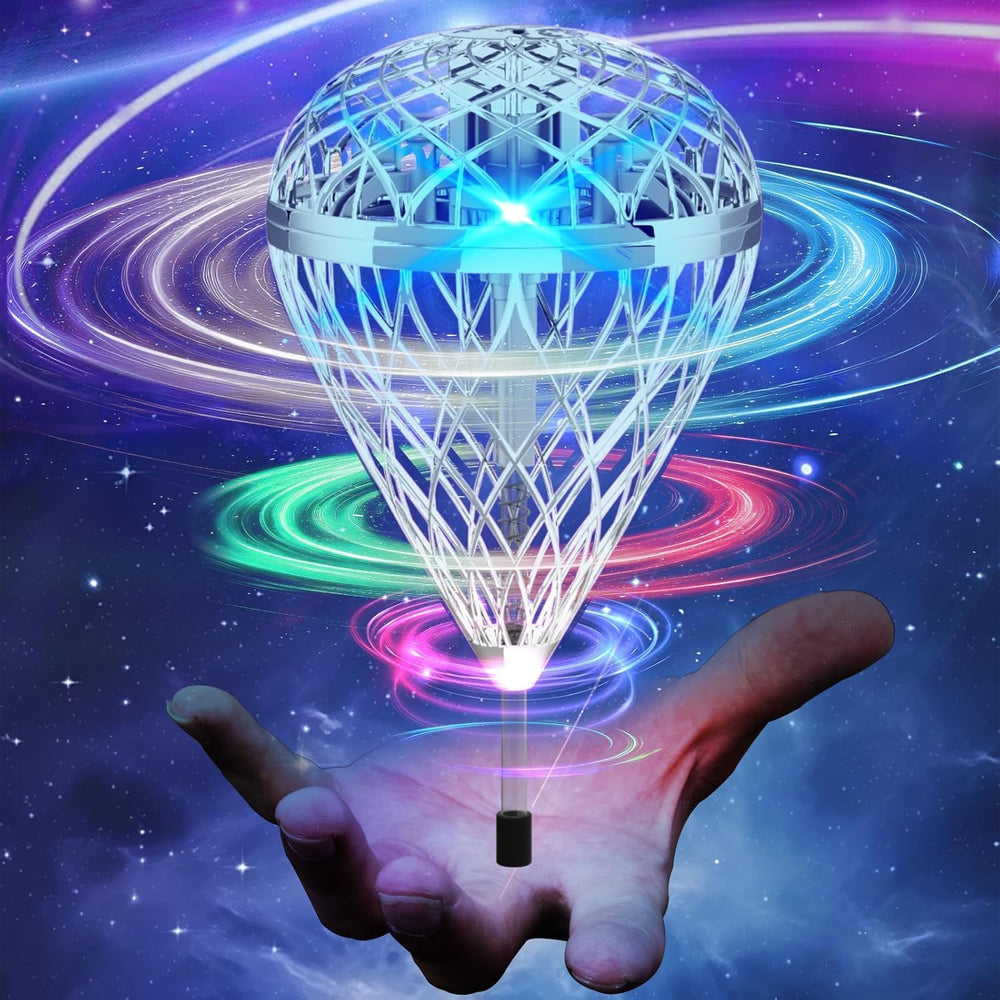 TrysGame Magical Flying Ball front view, hover orb ready for indoor and outdoor play.