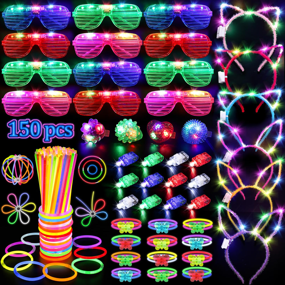 TSDATOWR glow glasses set for vibrant party vibes and easy light-up fun.
