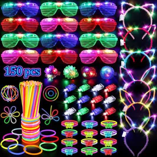 TSDATOWR glow glasses set for vibrant party vibes and easy light-up fun.