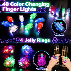 TSDATOWR glow rings provide wearable color glow for the dance floor