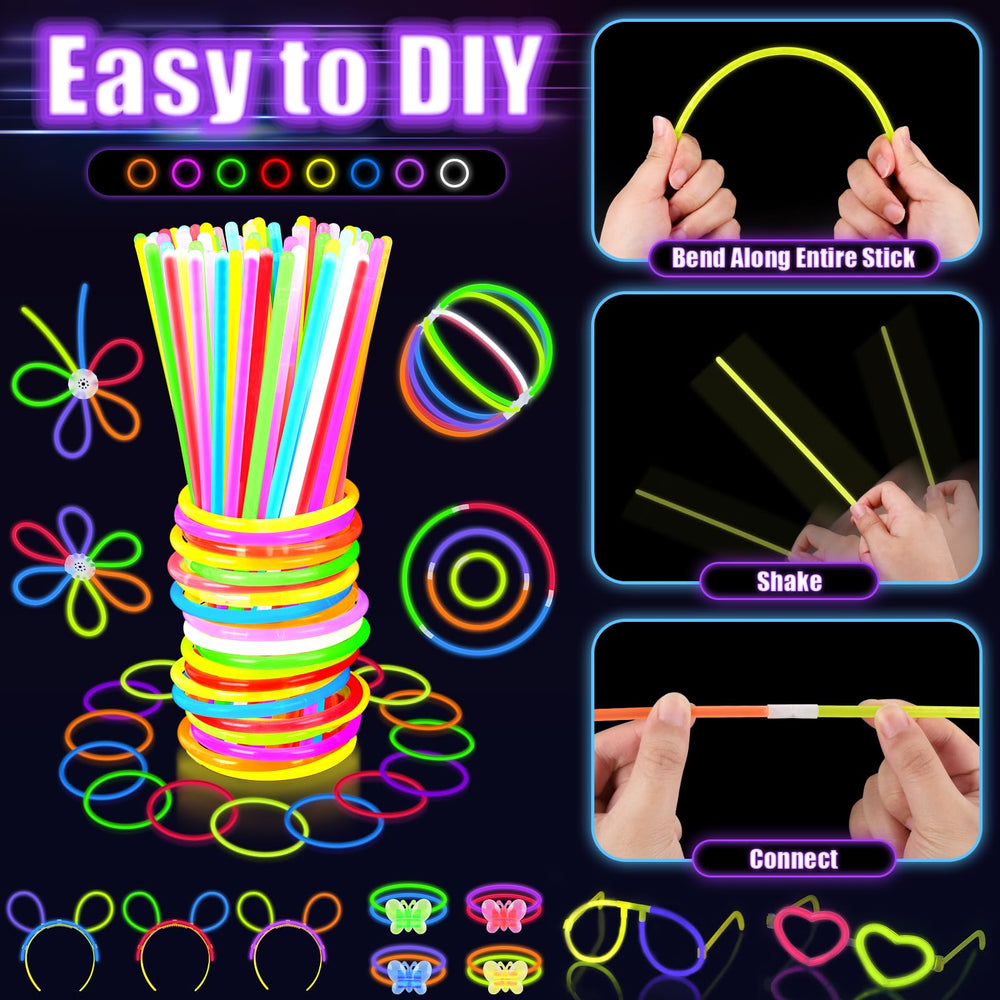 TSDATOWR light up rings in multiple colors for eye-catching party accents.