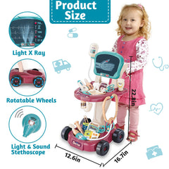 Tsomtto rolling cart wheels enable easy mobility during pretend sessions