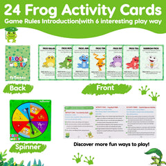 Tsomtto frog spinner included to vary obstacle course challenges.