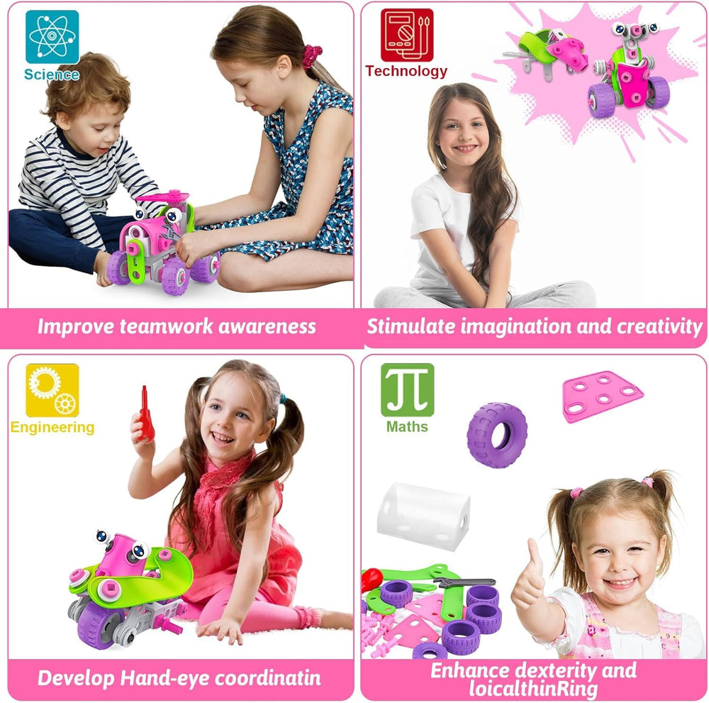 Tsomtto pink flower and chair models for creative room learning