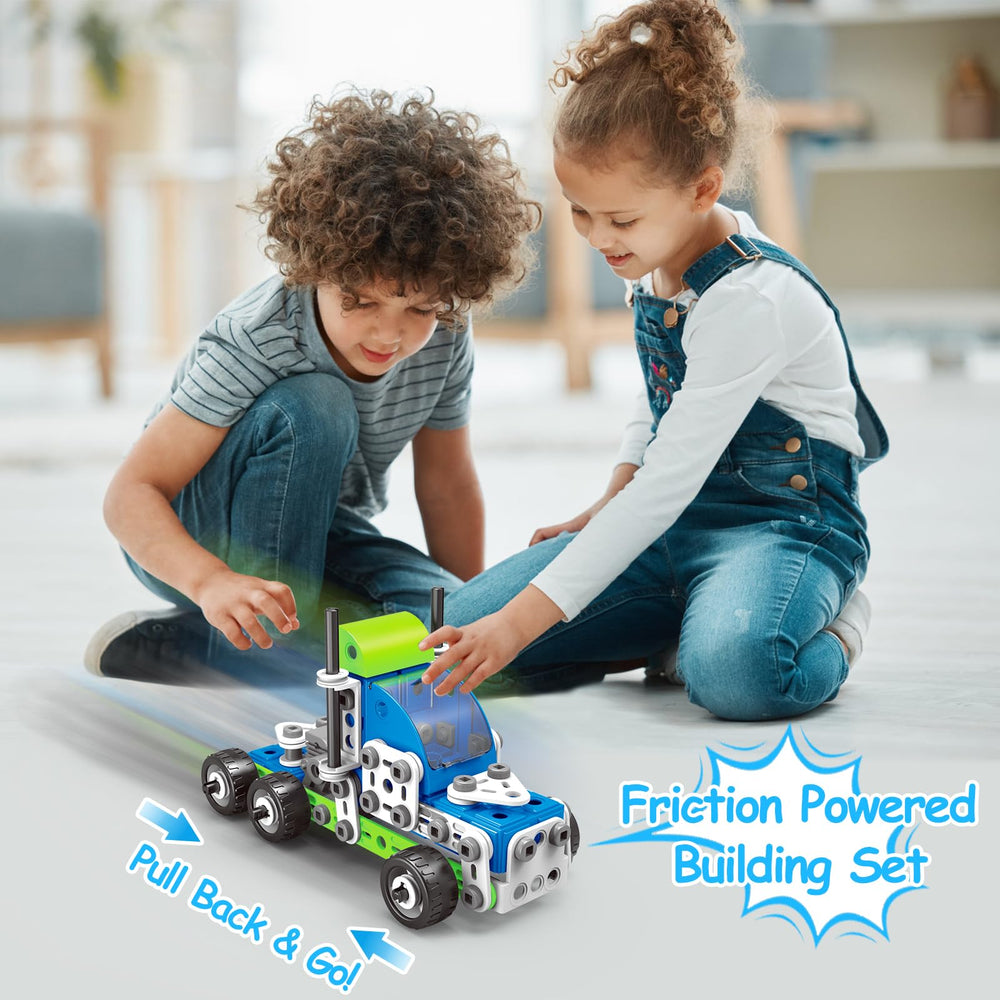 Tsomtto racing car construction supports reading instructions and step-by-step assembly.