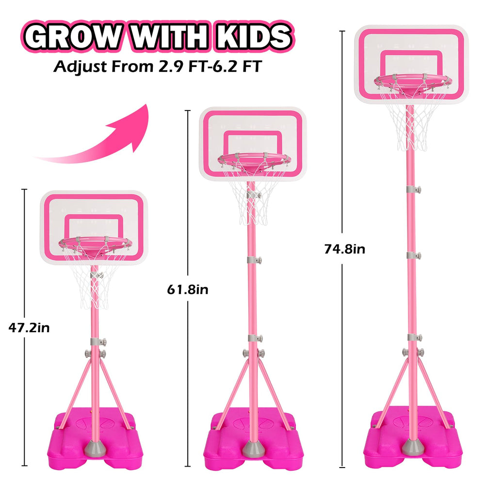 Tsomtto sturdy triangle-base hoop for stable outdoor or indoor use