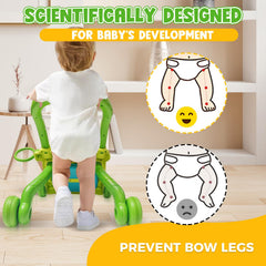 TTAMG Music Buttons panel on walker stimulates fine motor skills and exploration.