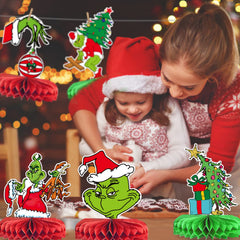 TTDQ Whoville green centerpiece set allows quick styling and easy setup.