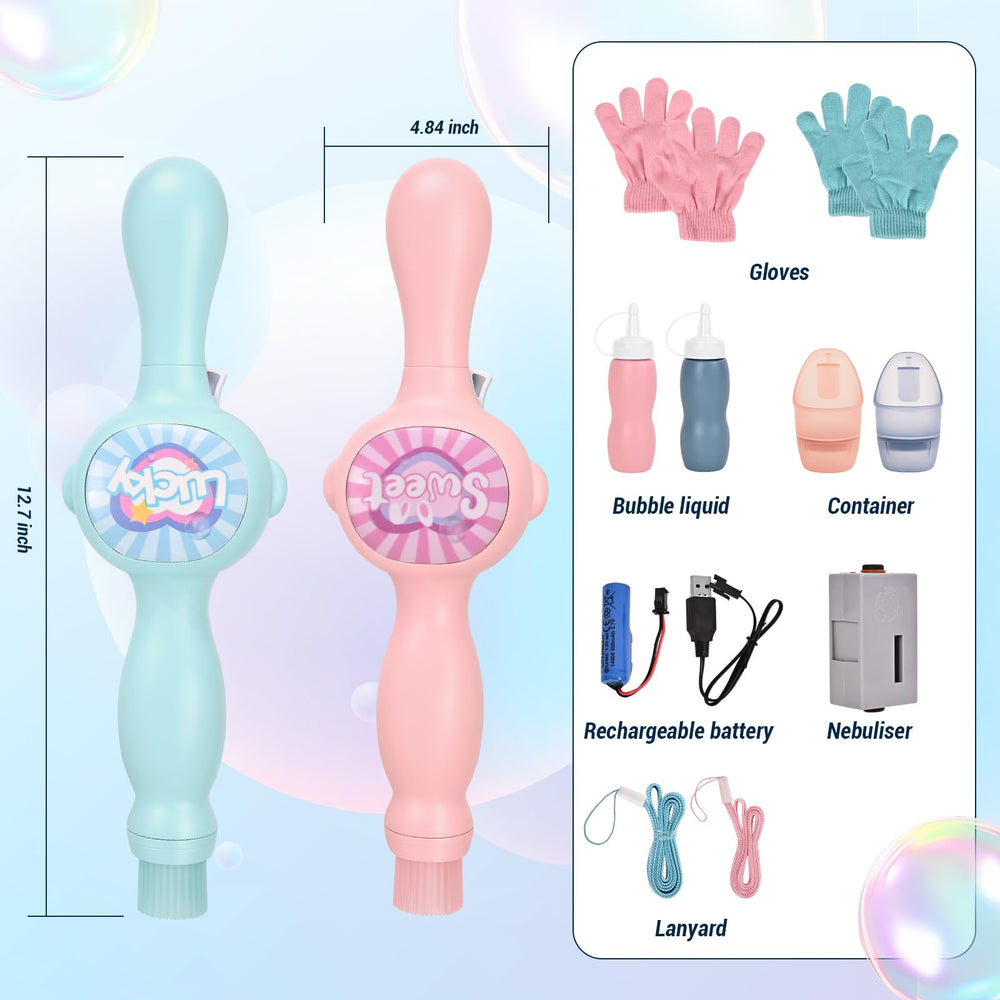 TTKADIY Bubble wand blue assembly showcases compact design for quick setup.