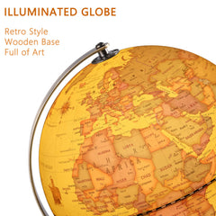 TTKTK antique globe with metal rack adds vintage charm to any space.