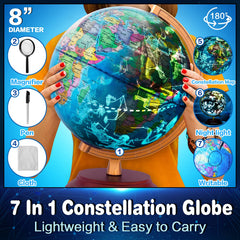 TTKTK globe with detailed color map to enhance geography study