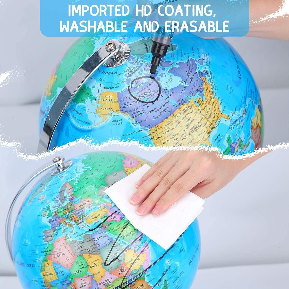 TTKTK rewritable globe surface allows quick notes and easy cleanup.