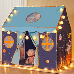 TTLOJ outer-space tent with astronaut wall art for imaginative play