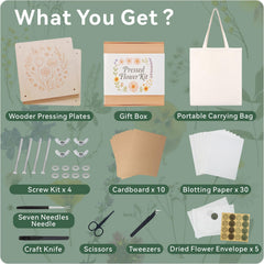 TTUGTTUG Flower Press Kit uses durable basswood for lasting support.