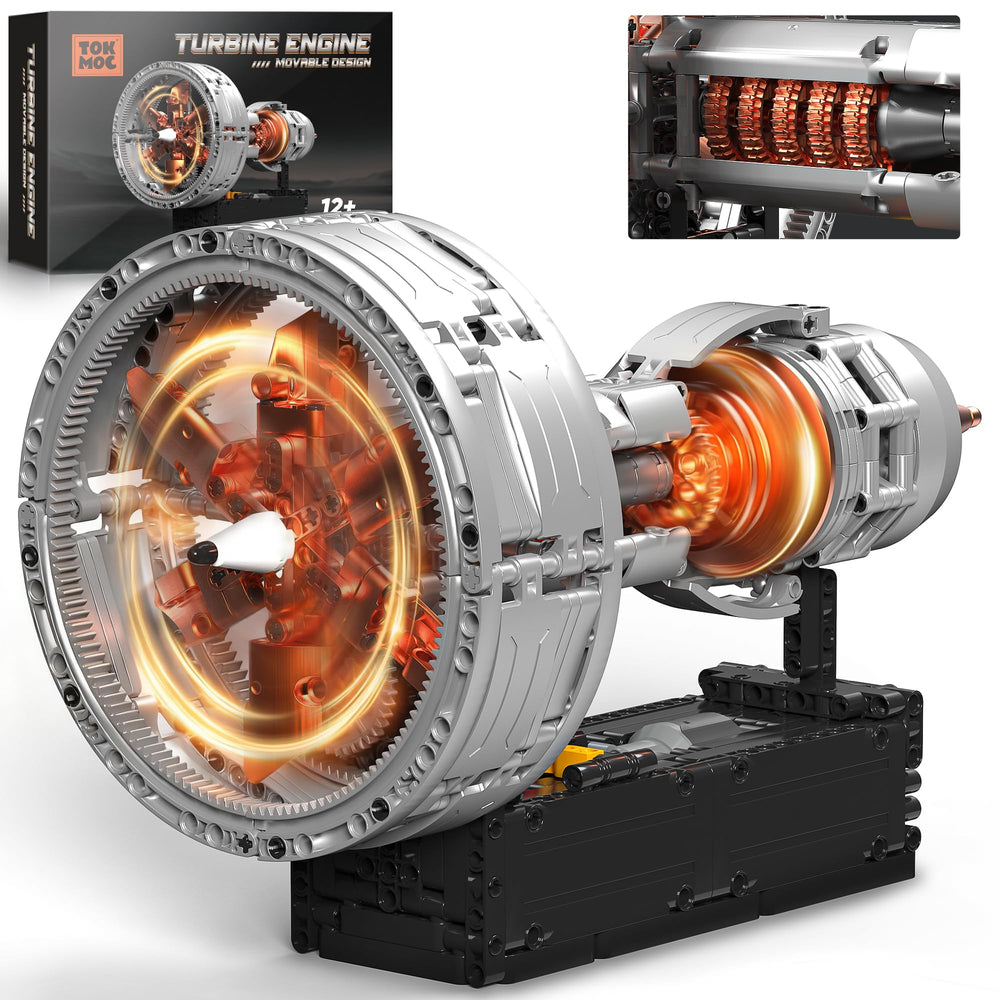 Tuajixz turbofan front fan detail shows precise blades for realistic display and hands-on learning.