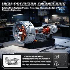 Tuajixz turbofan multi-stage compressor close-up demonstrates engineering accuracy for STEM exploration.