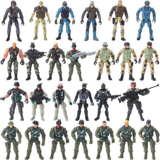 Tuanse swat team 26-pcs figures pack for imaginative play and sharing.