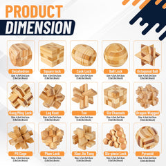 Tuauoe 3D brain teaser assembly challenging interlocking layers