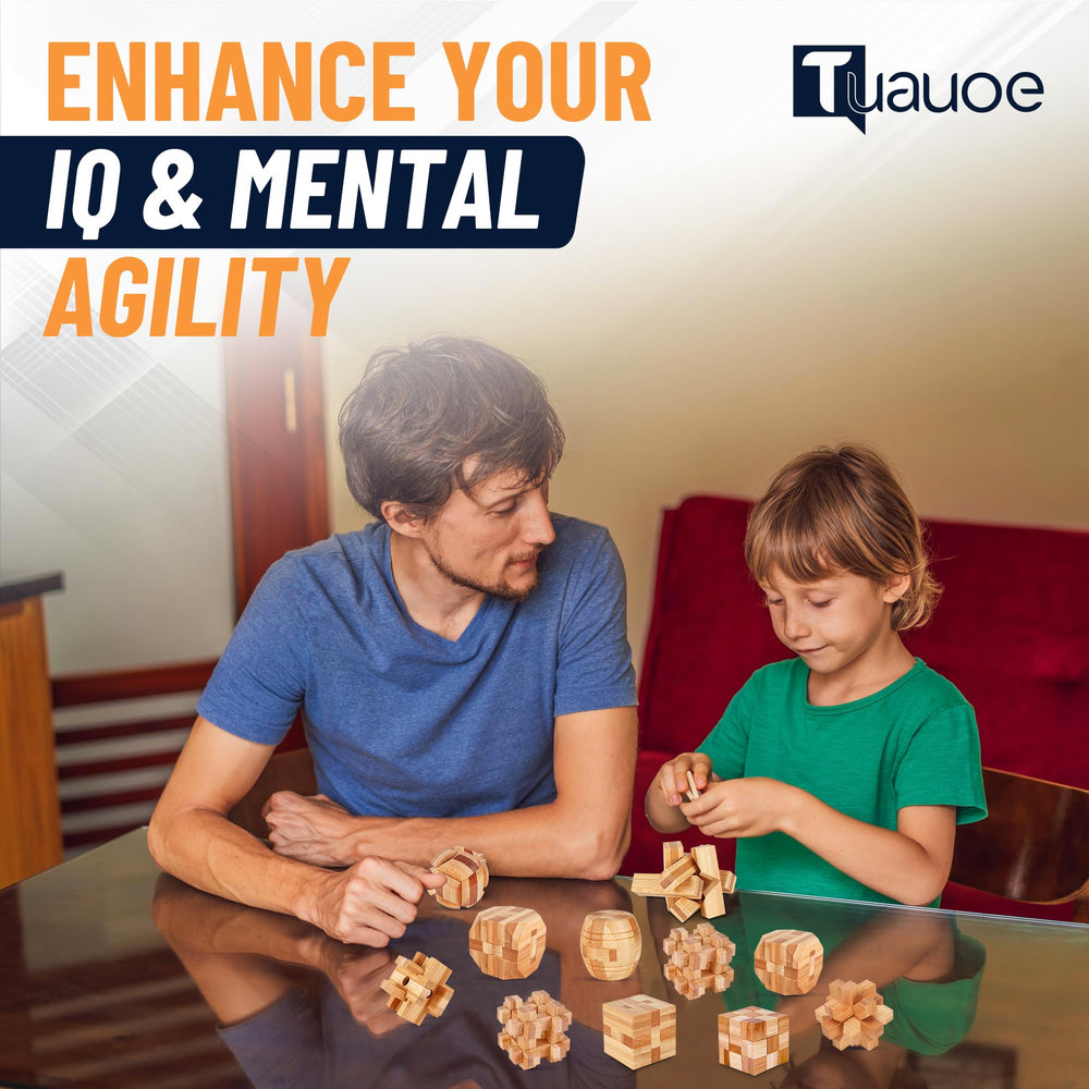 Tuauoe puzzle in hand pocket-sized brain teaser for on-the-go fun