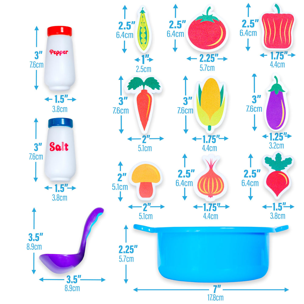 Tub Works gift-ready 13-piece bath toy box for kids