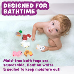 Tub Works Barnyard pig toy squeezable for toddler bath-time play.