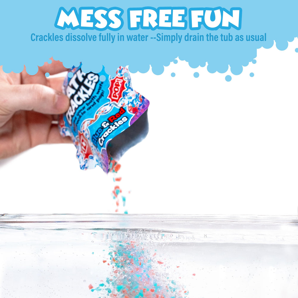 Tub Works Bath Crackles tidy packaging highlights non-toxic fragrance-free design for safe play
